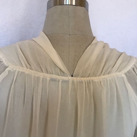 Marc Jacobs Sm ivory silk embroidered blouse EUC - Picture 5 of 8